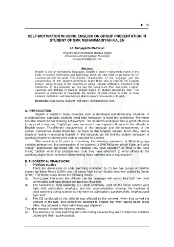 LINGUISTIKA AKADEMIA , Special Edition, May 2016  ISSN: 2089-3884  accredited by DGHE (by DGHE