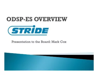 Presentation to the Board: Mark Cox  Pre-employment Supports 1983-1995- Worksites Only