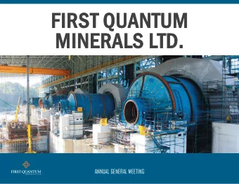 FIRST QUANTUM  MINERALS LT  LTD.  ANNUAL GENERAL MEETING  PHI  HILI  LIP  P PASC  SCALL  LL  CHAI