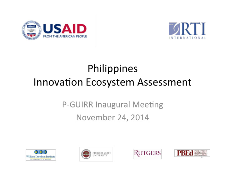 philippines innova on ecosystem assessment