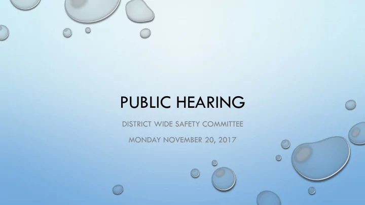 public hearing