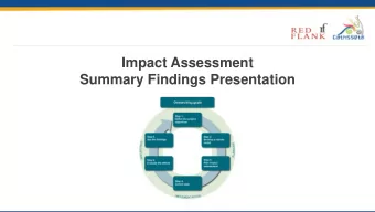 Summary Findings Presentation  Agenda  1  Session Objective and Introduction  5 mins  2  Results