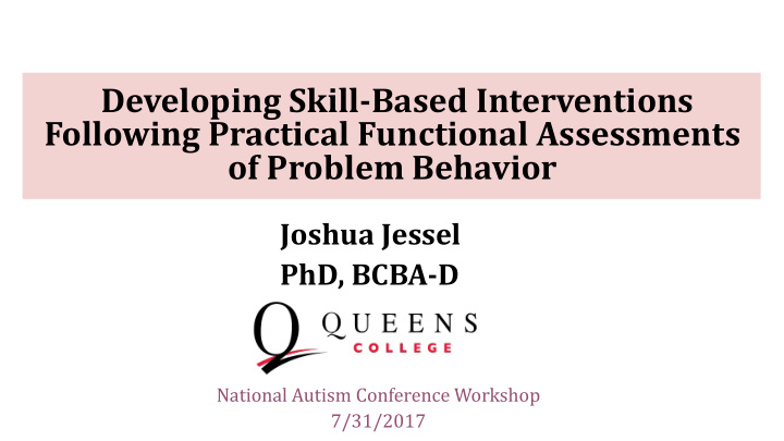 developing skill based interventions