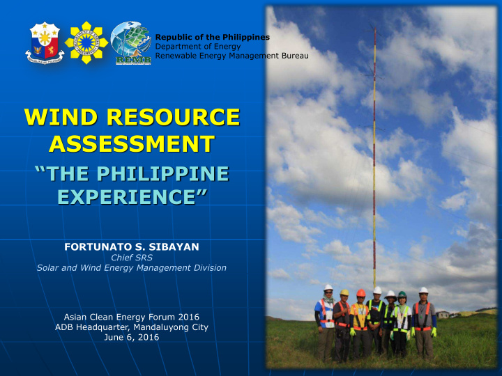 wind resource assessment
