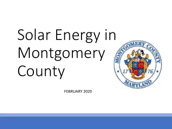 Montgomery  County  FEBRUARY 2020  Overview  1. Framing questions  2. Exploring the data  3.