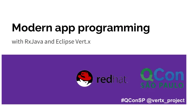 modern app programming