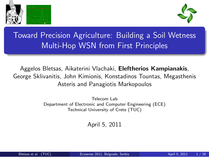 toward precision agriculture building a soil wetness