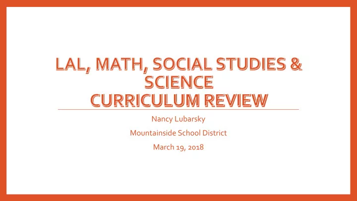mountainside school district