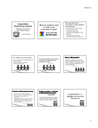 10/22/15 } Deep conceptual understanding } Computational fluency } The ability to apply