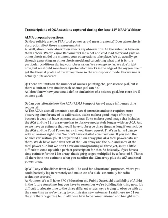 Transcriptions  of  Q&amp;A