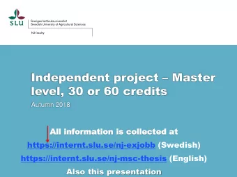 level, 30 or 60 credits  Autumn 2018  Al  All  l information is  information is co  coll  llec