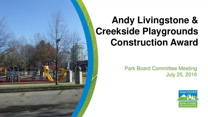 creekside playgrounds