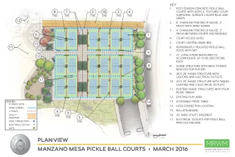 PLAN VIEW  PLAN VIEW  MANZANO MESA PICKLE BALL COURTS    MARCH 2016  MANZANO MESA PICKLE BALL