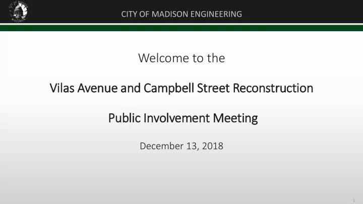 welcome to the vil ilas avenue and campbell street