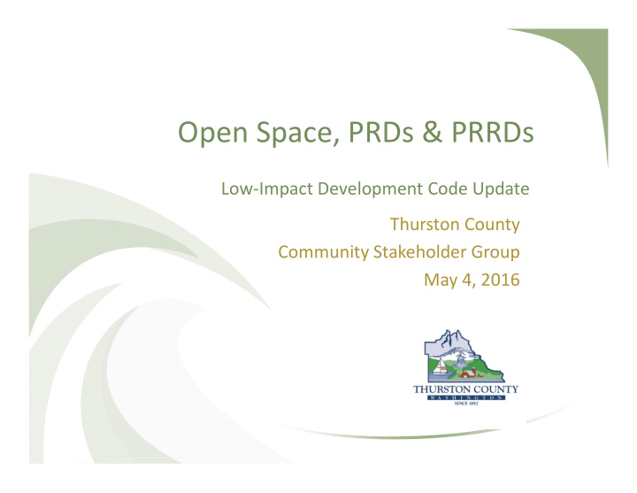 open space prds prrds