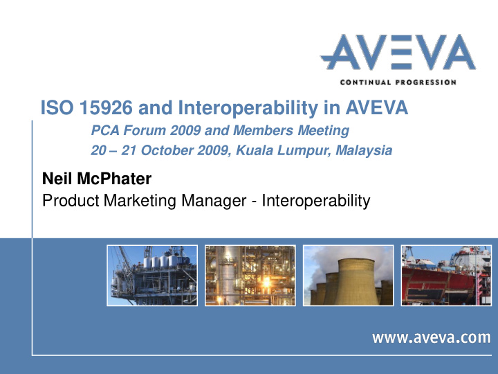 iso 15926 and interoperability in aveva