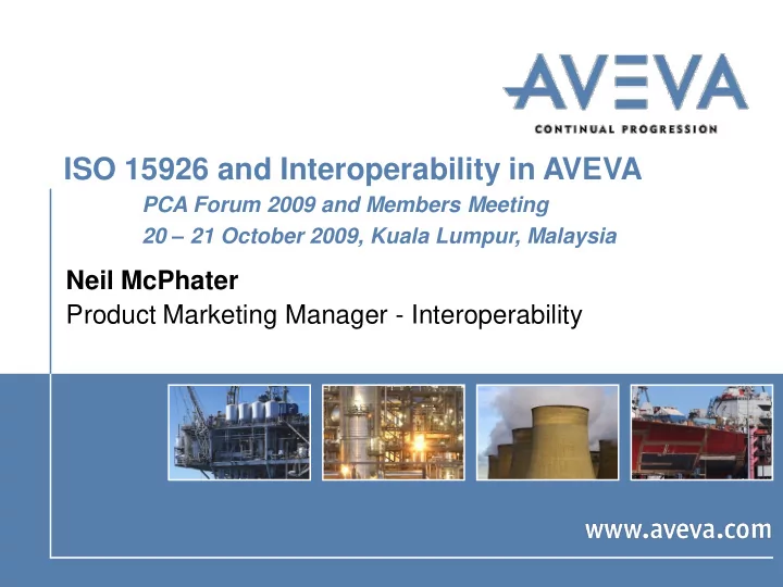 iso 15926 and interoperability in aveva