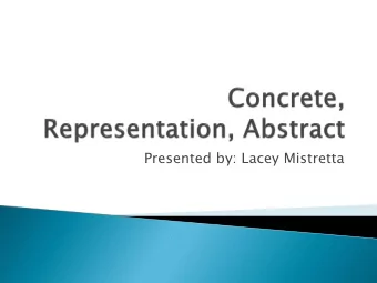 Presented by: Lacey Mistretta  In education for 14 years ( teacher, Numeracy  Coach, Master