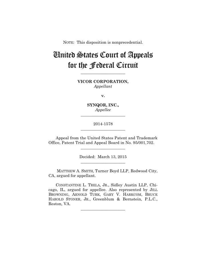 united states court of appeals for the federal circuit