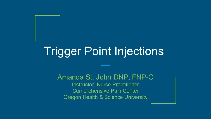 trigger point injections