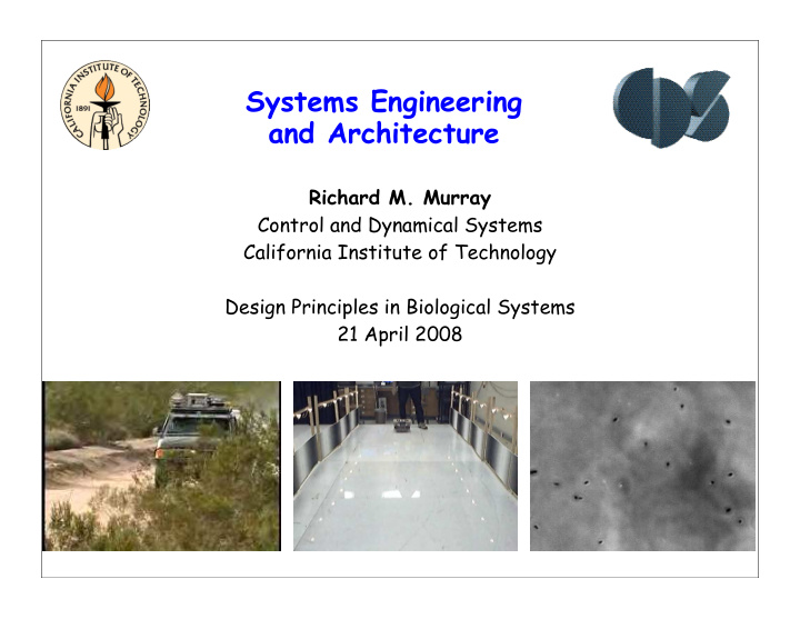 systems engineering and architecture