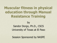 muscular fitness in physical education through manual