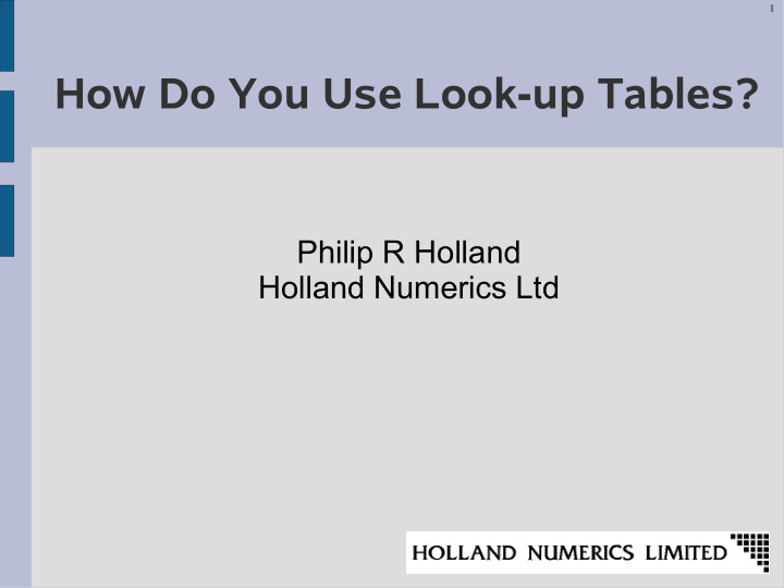 how do you use look up tables