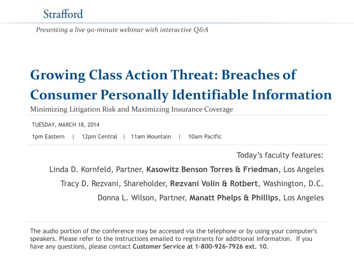 growing class action threat breaches of consumer