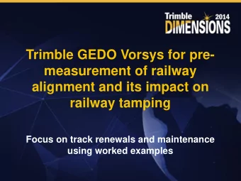 measurement of railway  alignment and its impact on  railway tamping  Focus on track renewals and
