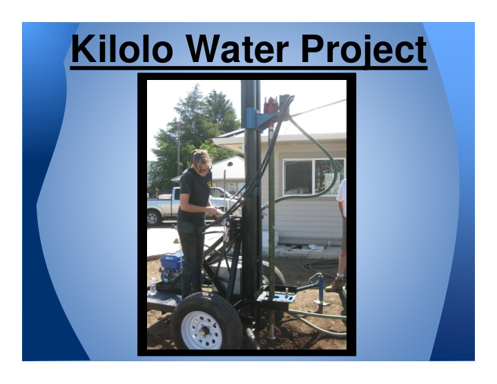 kilolo water project kilolo water project team