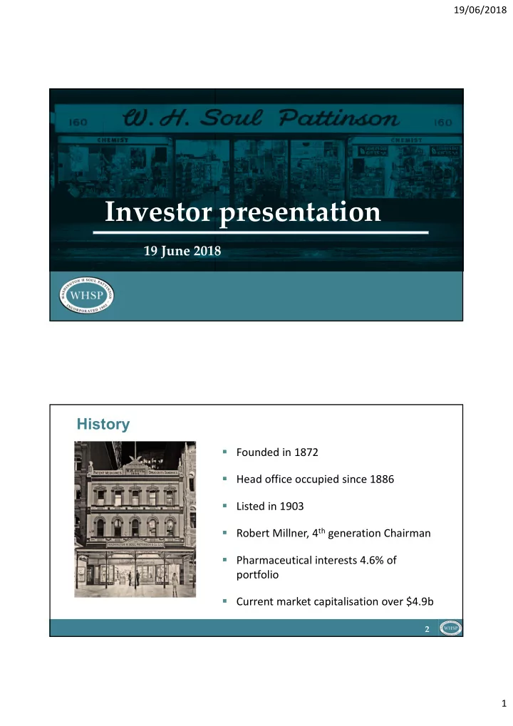 investor presentation