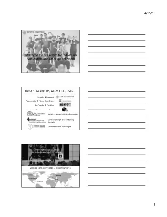 4/15/16    Making  Sense  of  Exercise  for  Individuals    with  Au?sm