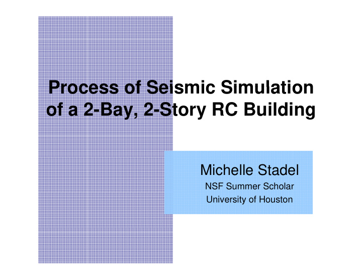 process of seismic simulation process of seismic