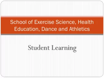 Student Learning  The Plan  Time Table of Assessments  Select Courses  Select Course