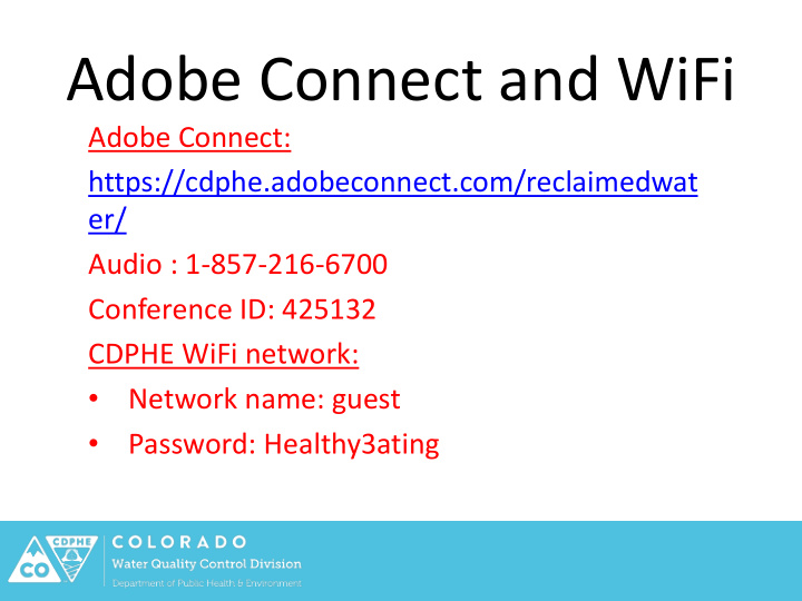 adobe connect and wifi