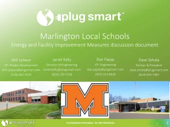 Marlington Local Schools  Energy and Facility Improvement Measures discussion document  Jarret