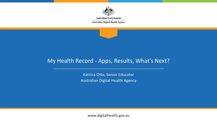 my health record apps results what s next