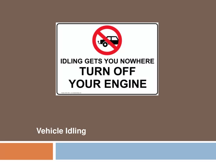 vehicle idling what is idling