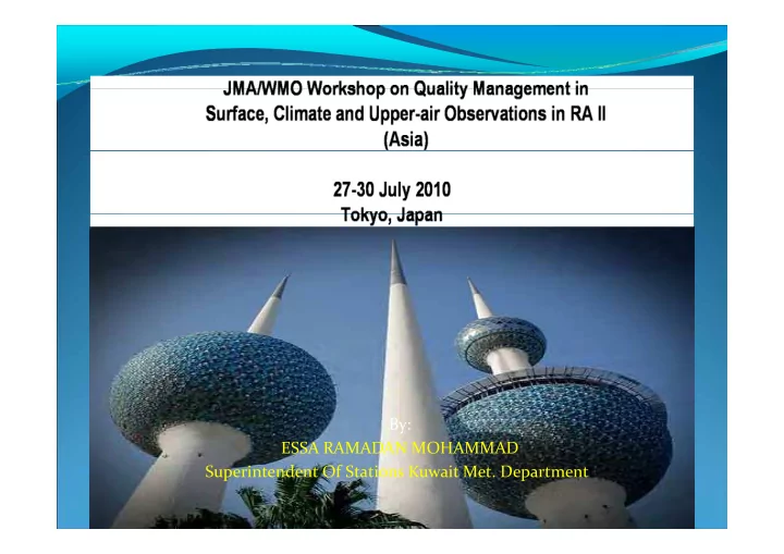 by essa ramadan mohammad superintendent of stations