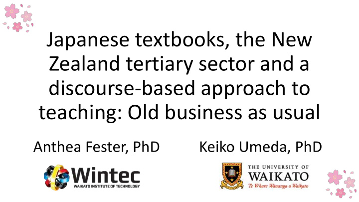 japanese textbooks the new zealand tertiary sector and a