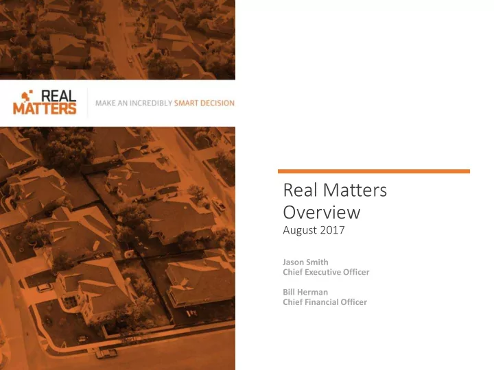 real matters overview