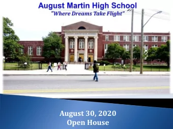 August 30, 2020  Open House  Music Education  Culinary Arts  Visual Arts  Aviation Arts