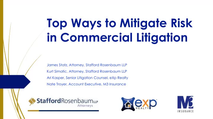 top ways to mitigate risk in commercial litigation