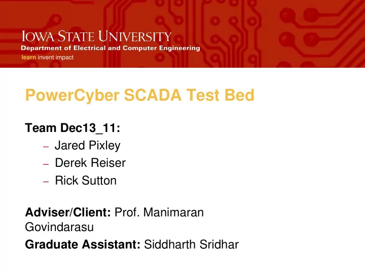 powercyber scada test bed