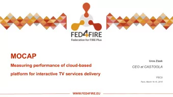 MOCAP  Uros Zizek  Measuring performance of cloud-based  CEO at CASTOOLA  platform for interactive