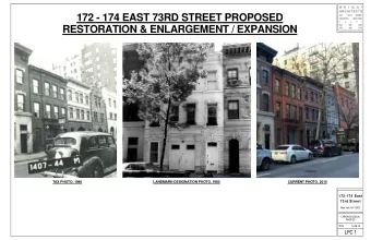 172 - 174 EAST 73RD STREET PROPOSED  RESTORATION &amp; ENLARGEMENT / EXPANSION  TAX PHOTO, 1940