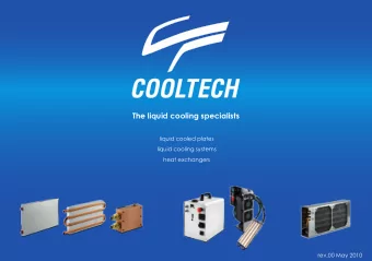 The liquid cooling specialists  liquid cooled plates  liquid cooling systems  heat exchangers