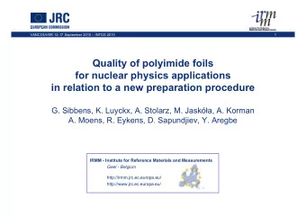 Quality of polyimide foils  for nuclear physics applications  in relation to a new preparation