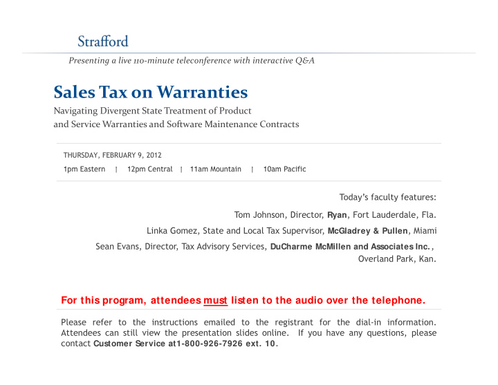 sales tax on warranties