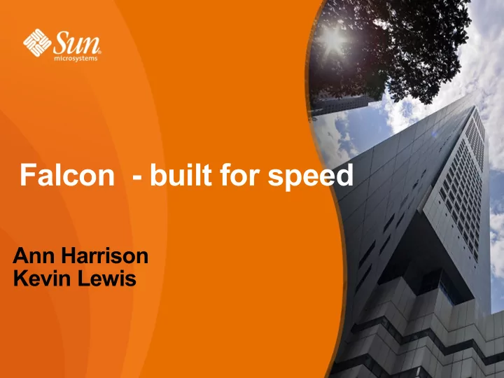 falcon built for speed
